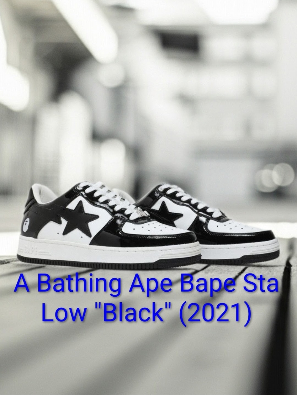 A Bathing Ape Bape Sta Low "Black" (2021) M9.5/W11 EUC